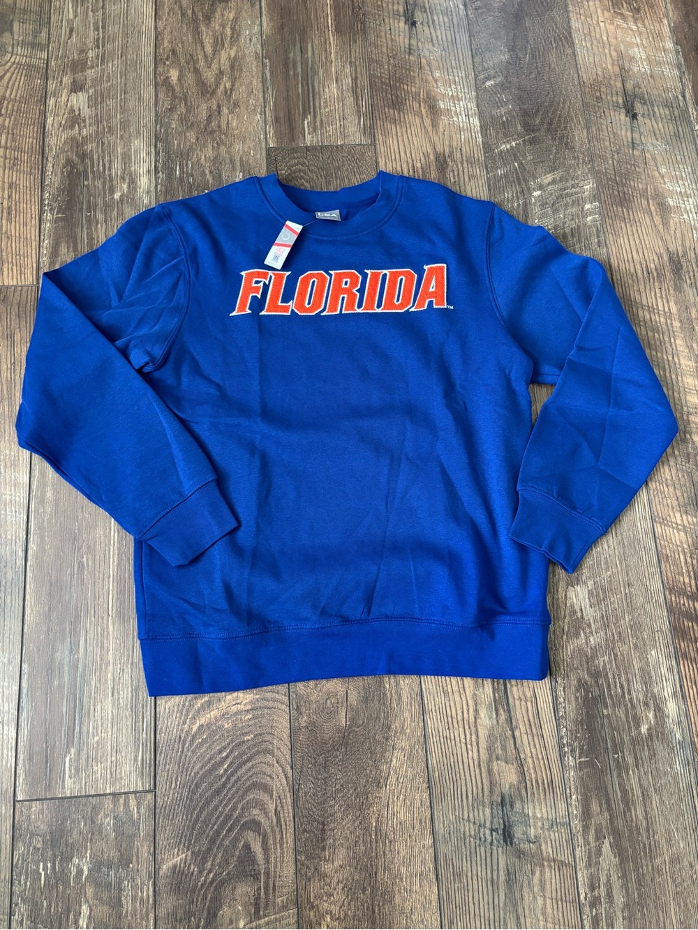 New CSA Florida Gators Blue Orange Embroidered Crewneck Pullover Sweatshirt Sz M